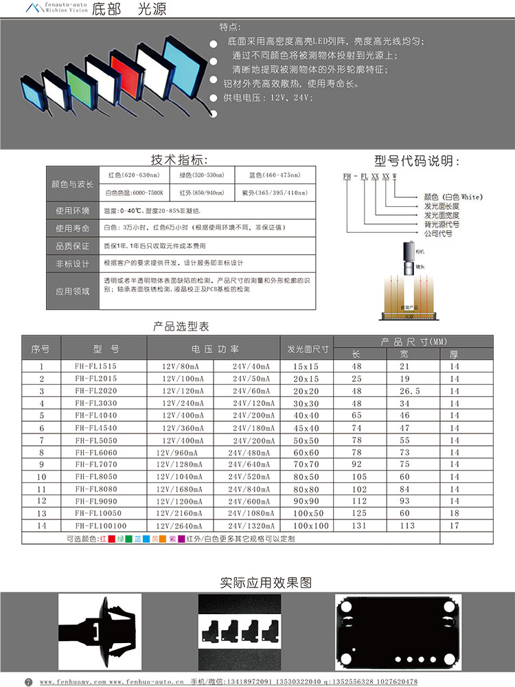 機(jī)器視覺面光源