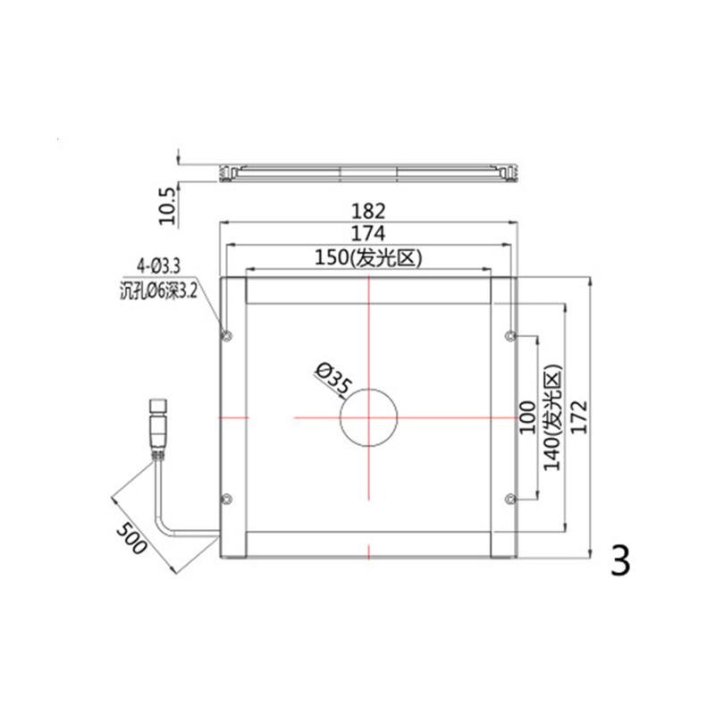 ,FH-FLO140150開孔面光尺寸